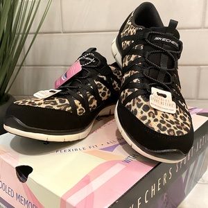 Skechers Sport Active memory Foam Leopard Sneakers